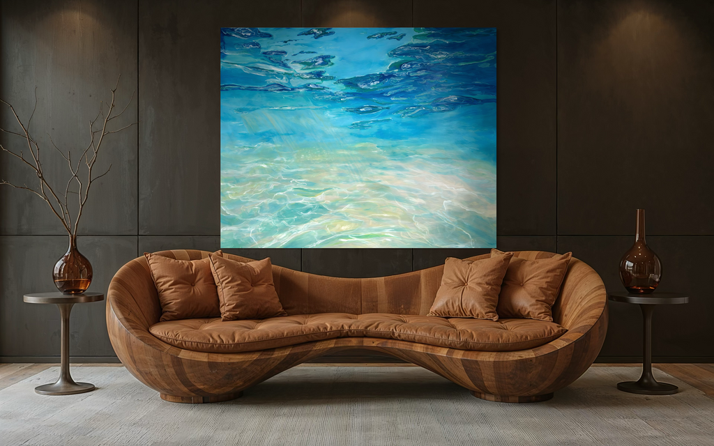 Blue Sea Leinwanddruck: Moderne Kunst in 5 Varianten, ( 20 x 30, 40 x 60, 50 x 75, 60 x 60 , 70 x 100)
