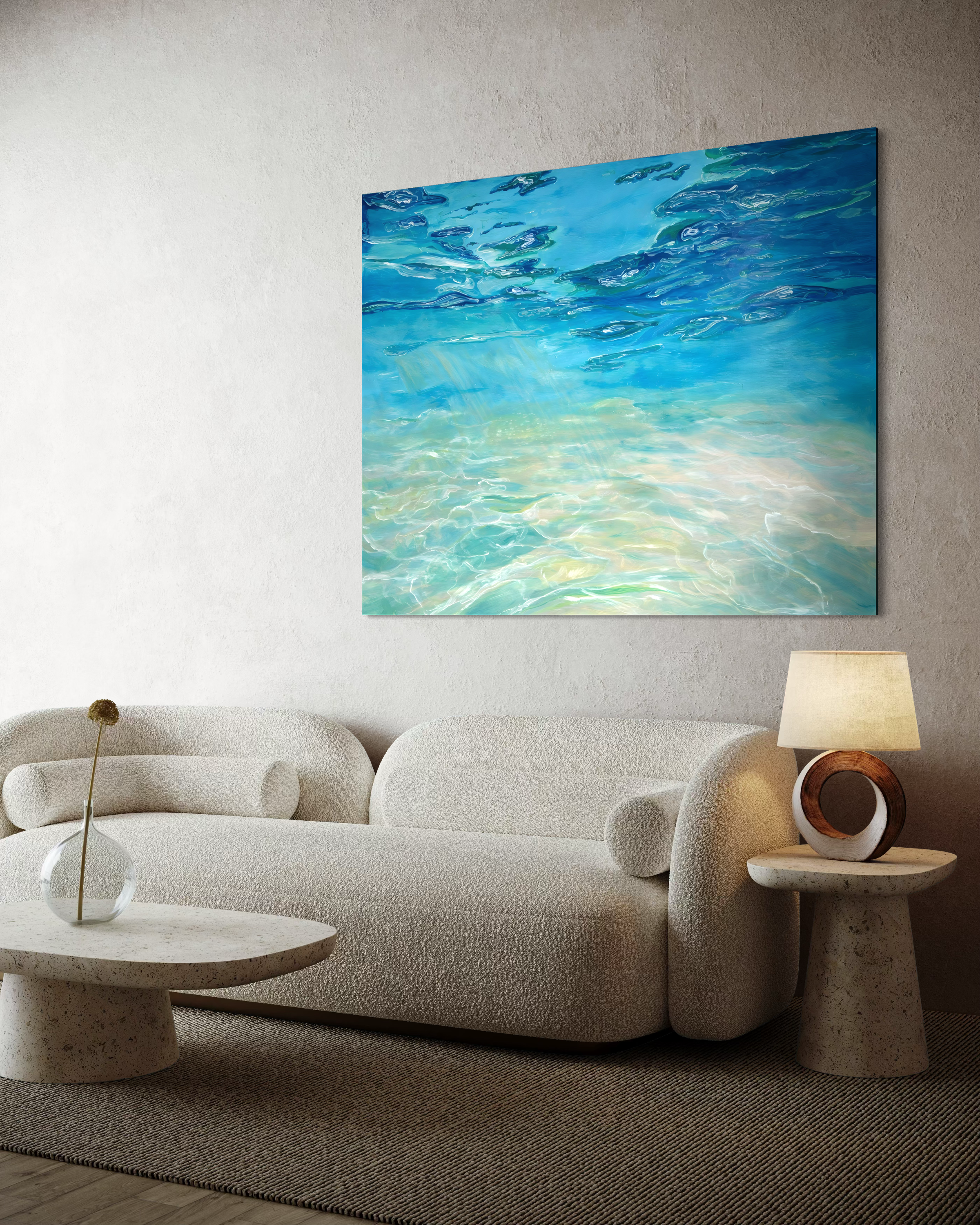Blue Sea Leinwanddruck: Moderne Kunst in 5 Varianten, ( 20 x 30, 40 x 60, 50 x 75, 60 x 60 , 70 x 100)
